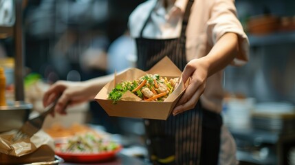 Chef Serving Delicious Food