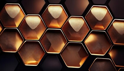 Wall Mural - Luxurious Honeycomb Texture Design Background