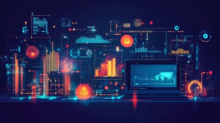 Digital Data and Technology Visualization