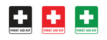 Vector First Aid Kit Sign Set