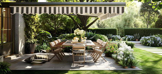 Outdoor, interior design: garden