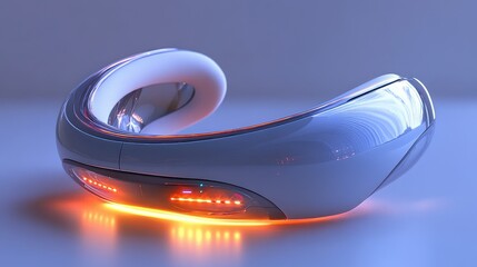 Futuristic Technology Design with Illuminated Lights