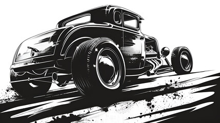 Wall Mural - Beautiful old, vintage car. Car lovers. Ideal for advertisements