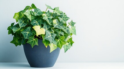 Indoor plant in a flower pot isolated on a white background Common ivy English ivy European ivy Hedera helix : Generative AI