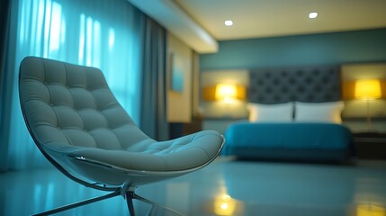 Aufkleber - Epmty Room Interior Design Comfortable : Generative AI