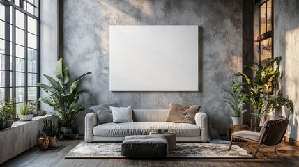 Wall Mural - A large white wall with a white picture