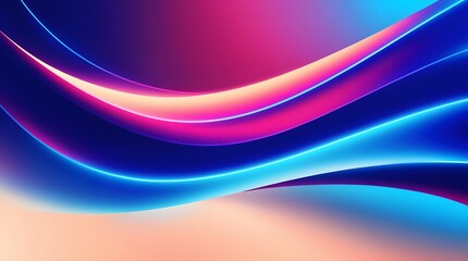 Canvas Print - Gradient Blue background. blurry blue gradient color background. vibrant gradient modern background. synthwave wallpaper. modern wavy background. wavy blue wallpaper. Wavy blue gradient background. 