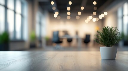 Aufkleber - Beautiful blurred background of a light modern office : Generative AI