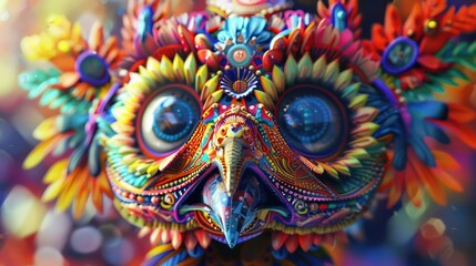  A Colorful Owl Portrait