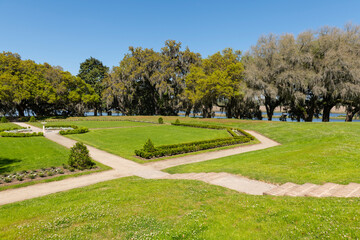 view of the octagonal garden at middleton place in south carolina, united states.