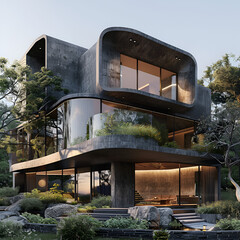 Poster - Beautiful image of modern and charming house