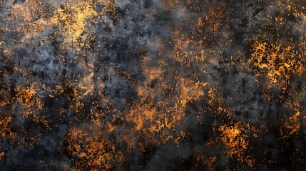 Canvas Print - A textured background featuring dark tones with splashes of orange, suitable for graphic design projects.