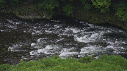 Wall Mural - 福島県を流れる阿賀川の風景動画