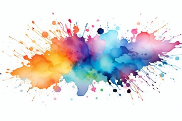 Abstract colors splash white background