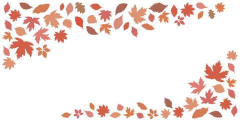 colorful autumn leaves decoration pattern. autumnal design illustration. simple form of natural autu