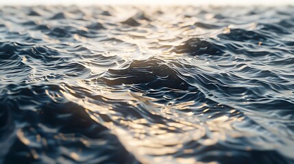 Poster - A close-up view of shimmering ocean waves, capturing the dynamic movement and light reflections on water.