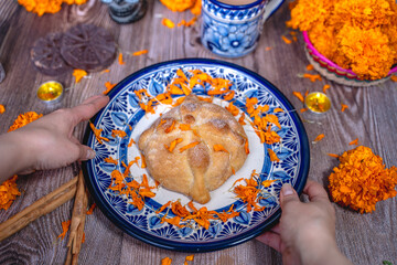 Traditional Bread day of dead in Mexico - Day of death 