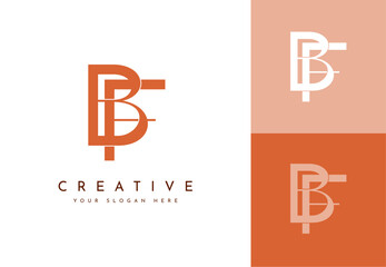 Wall Mural - Luxury and modern BF monogram logo design