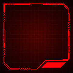 Wall Mural - frame abstract geometric technology futuristic hud design for digital media.