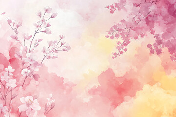 Canvas Print - Watercolor Cherry Blossom.