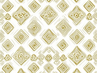 Sticker - Contemporary Golden Geometric Pattern with Artistic Lines