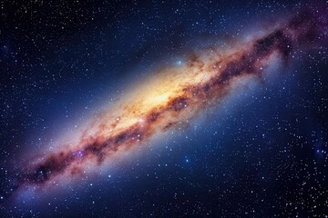 Wall Mural - A Detailed View of the Milky Way Galaxy with Scattered Stars