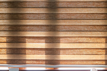 Wall Mural - Brown wood curtain texture in seamless horizontal patterns shadow background