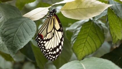 Sticker -  Butterfly in the foliage a symbol of transformation and beauty