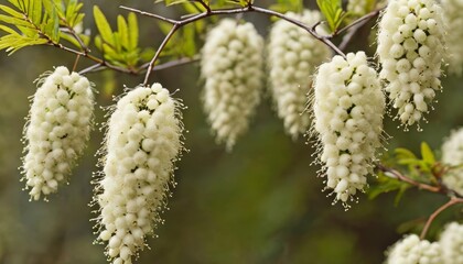 Sticker -  Elegant white flowers bloom on a branch