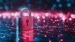 © Ndoomyim - Cyber Security   Padlock on Circuit Board with Neon Lights