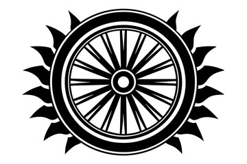 Wall Mural - Wheel silhouette, Simple Gear wheel collection, Cogwheel, Gear icon. Vector illustration


