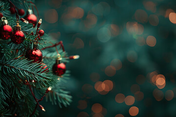 Sticker - Decorated Christmas tree with colorful lights and ornaments showcasing holiday cheer and festive spirit.