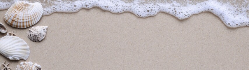 Sandy Beach Textures, Closeup view of smooth sandy beach in soft tan and beige hues, perfect for evoking a coastal ambiance, minimalist and clean aesthetic, ample free space