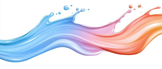 Wall Mural - a colorful wave with blue and pink colors