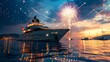 © DSN_1 - Luxury Yacht Under a Fireworks Display