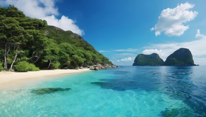 Canvas Print -  Paradise Found  A serene beach getaway