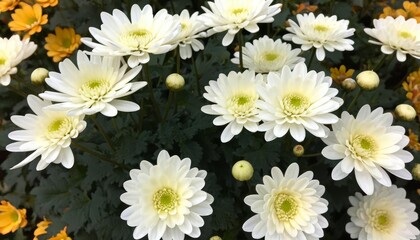 Wall Mural -  Blooming beauty  A cluster of pristine white flowers