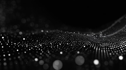 A black background with a lot of dots. The background is very dark and the dots are very small. Generative ai