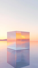 Wall Mural - Colored glass cube