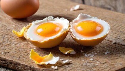  Freshly cracked eggs ready to cook