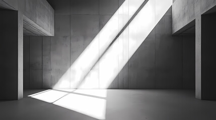 Wall Mural - Empty scene under sunlight, minimalist design of modern architecture