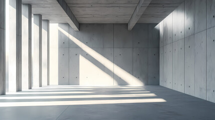 Wall Mural - Empty scene under sunlight, minimalist design of modern architecture