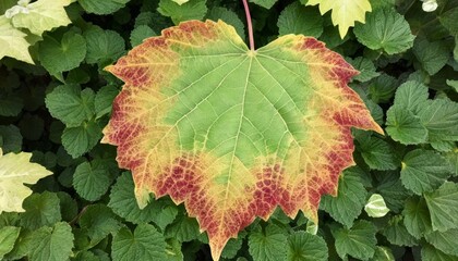 Wall Mural -  Autumns vibrant palette a leafs final dance