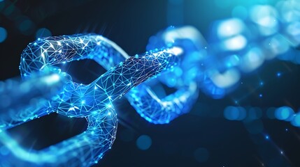 Wall Mural - digital illustration of a chain, symbolizing security, connection, and the interconnected nature of 