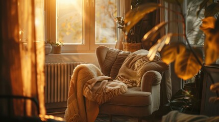 Canvas Print - Cozy Armchair by the Window