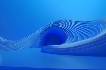 Wall Mural - Abstract Blue Wave Design