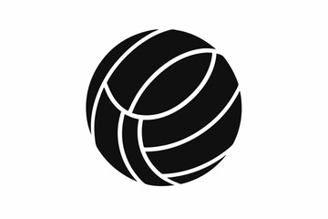 Wall Mural - 

Volleyball silhouette, Volleyball icon, Volleyball svg, Sports ball vector illustration