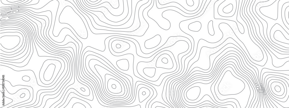 Abstract pattern with lines seamless pattern and topography. sea map ...
