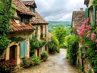 street in the village of region