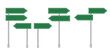 © AdityasStd - Set green road signs blank traffic plate signs vector.